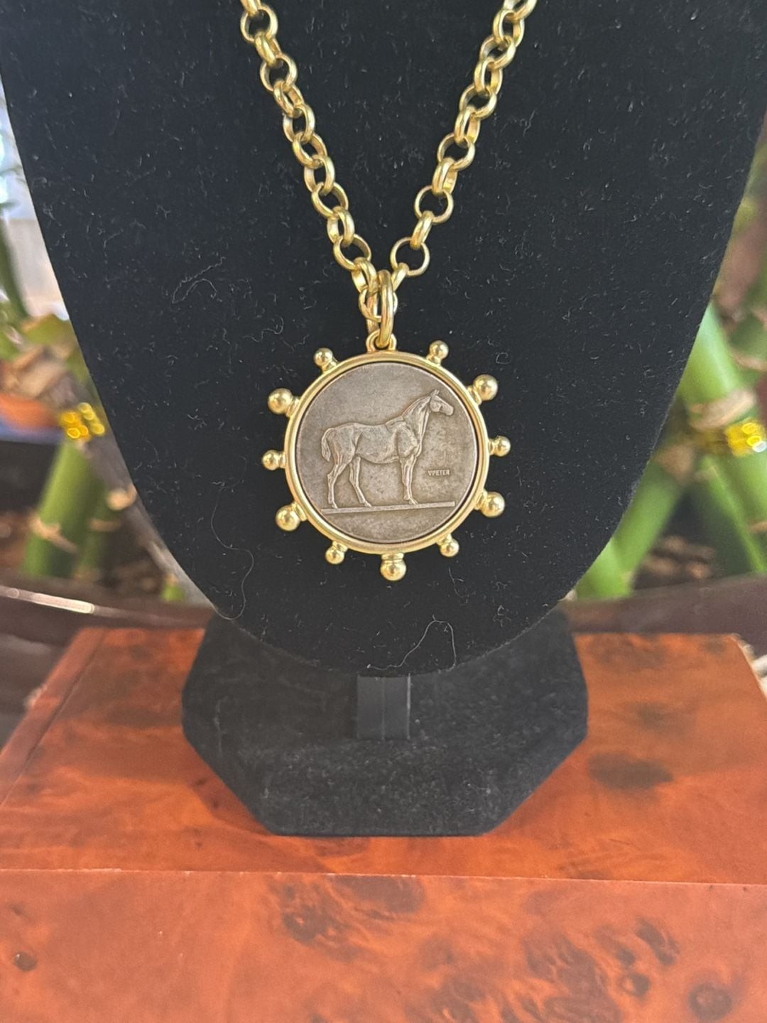 Loulu Designs McKinney Horse Medallion Necklace