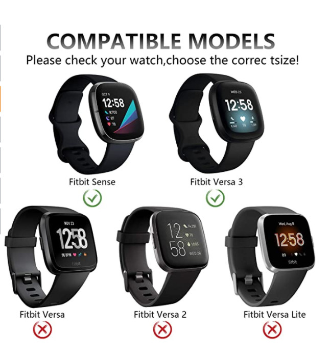 Bling Metal Watch Band Bracelet Strap With Diamond Case for Fitbit Versa 3/Sense