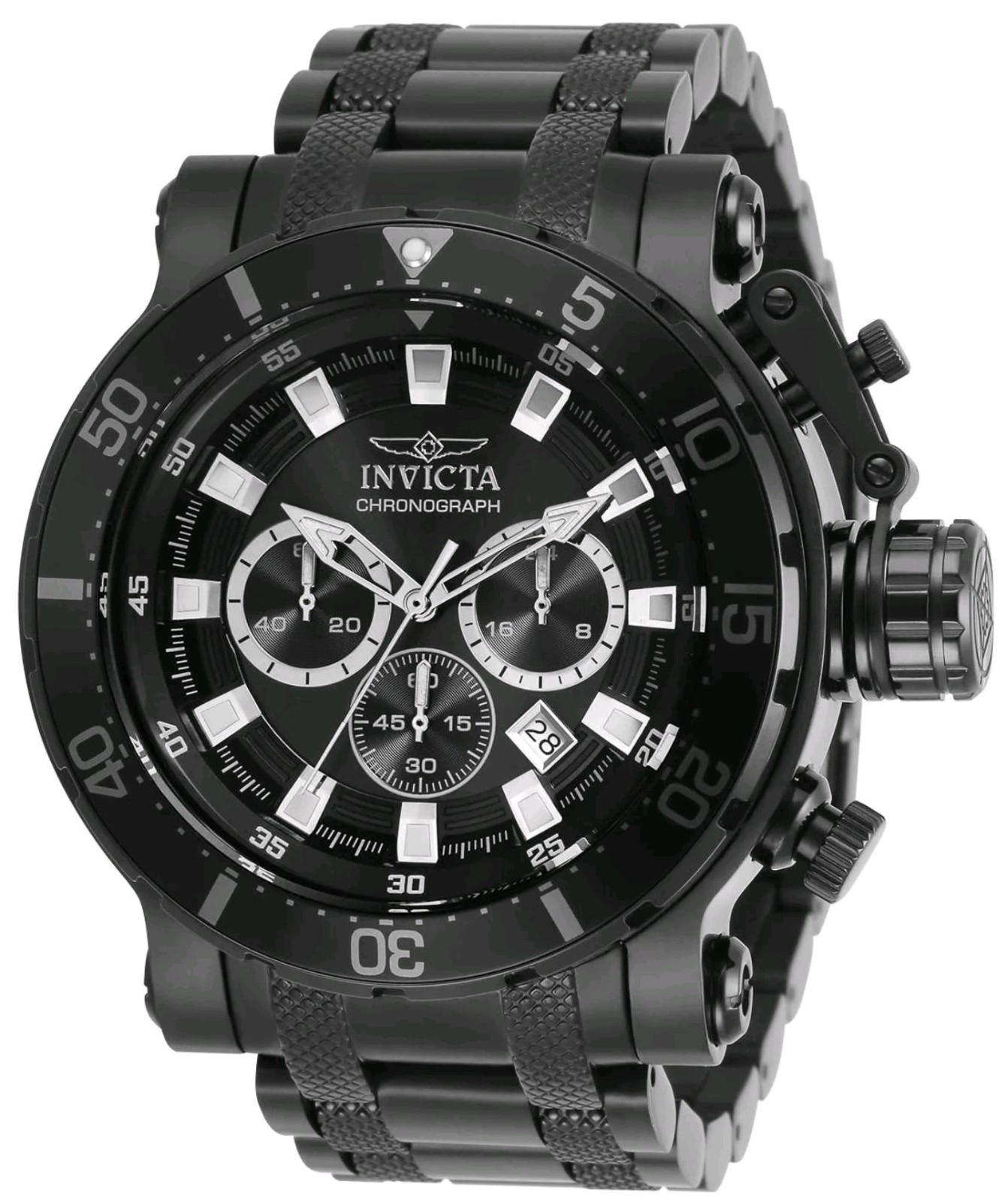 Invicta Coalition Forces Night Hawk Chronograph Black Stainless Steel Men #32727