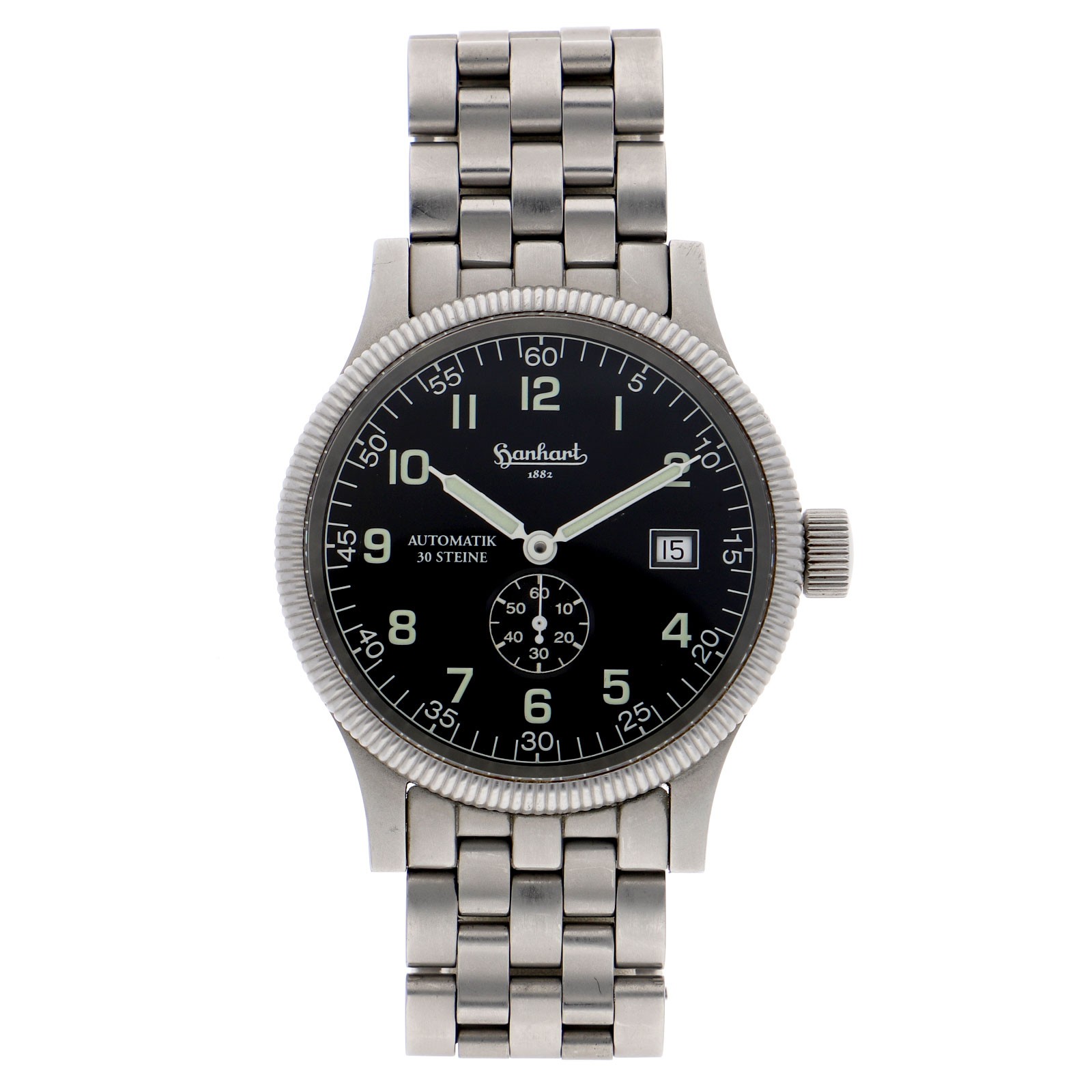 HANHART Minos with small seconds black Dial Automatic Stainless Steel Men’s