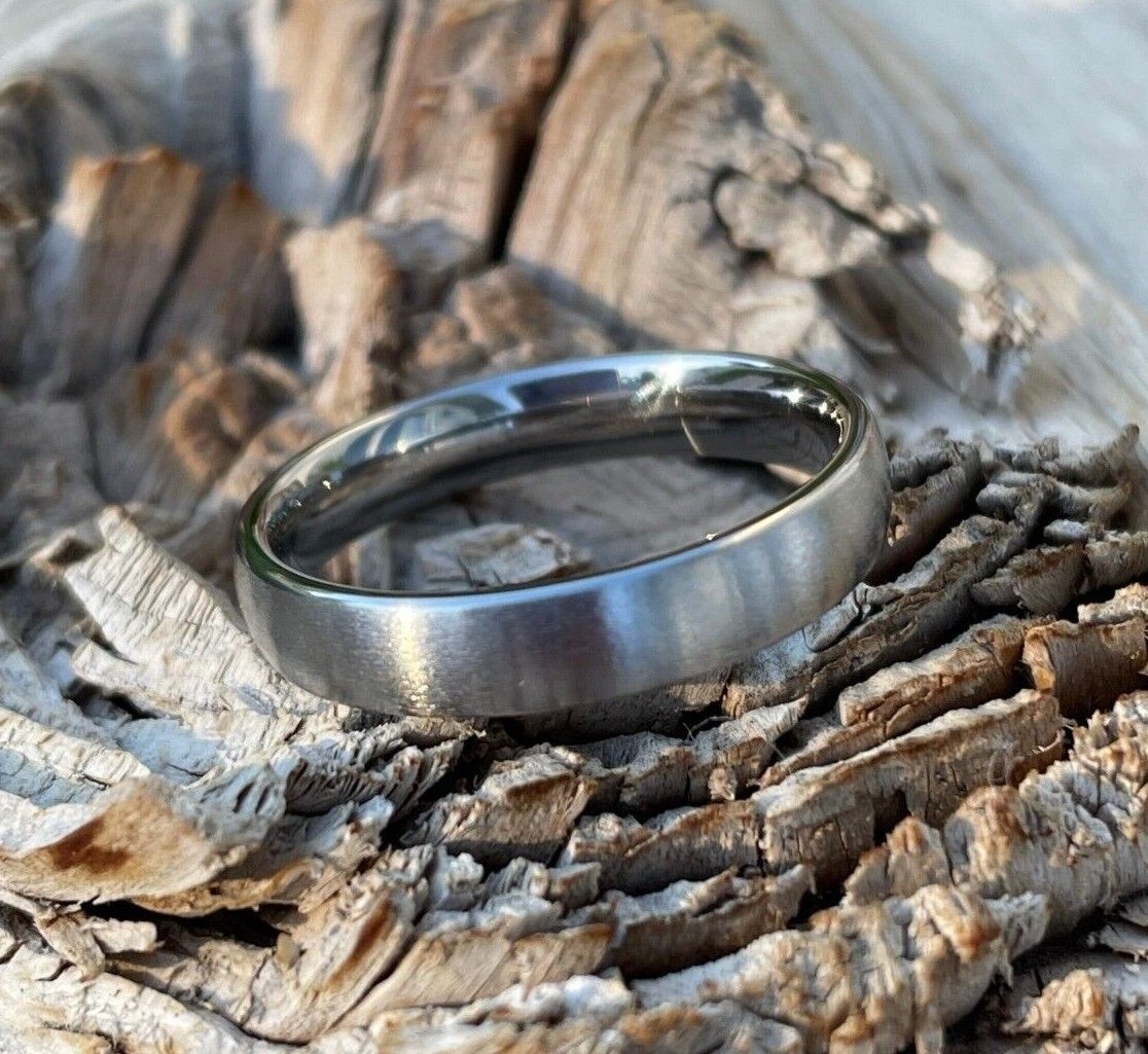 4mm Low Dome Profile Titanium Band, Wedding Ring, Made To Order
