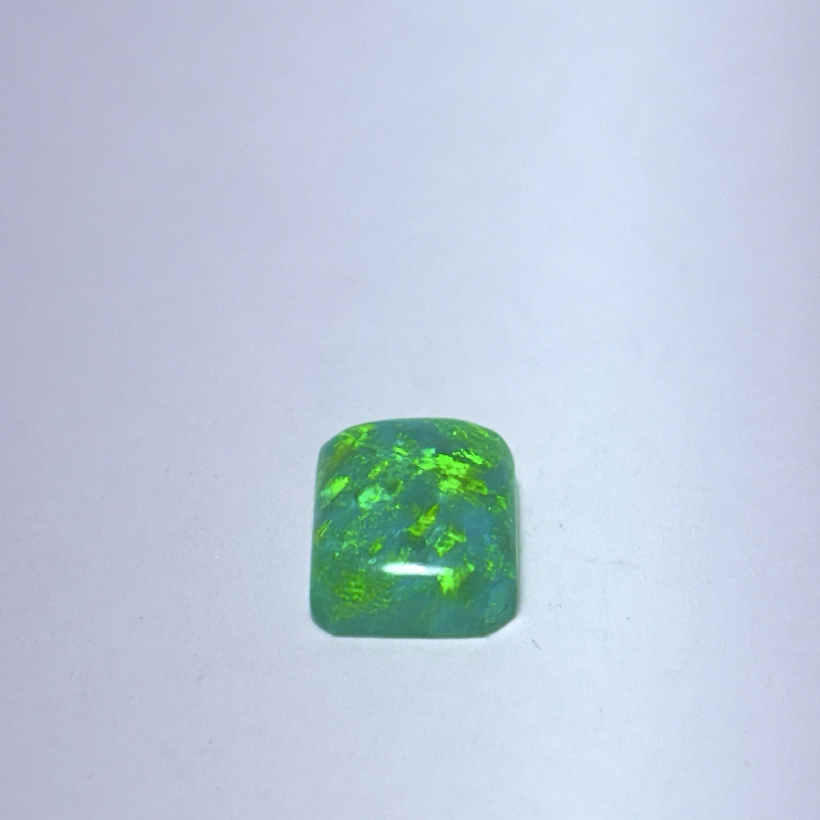 2.20ct Rectangular Cabochon Green-Blue Opal Loose 10.5 x 8 mm