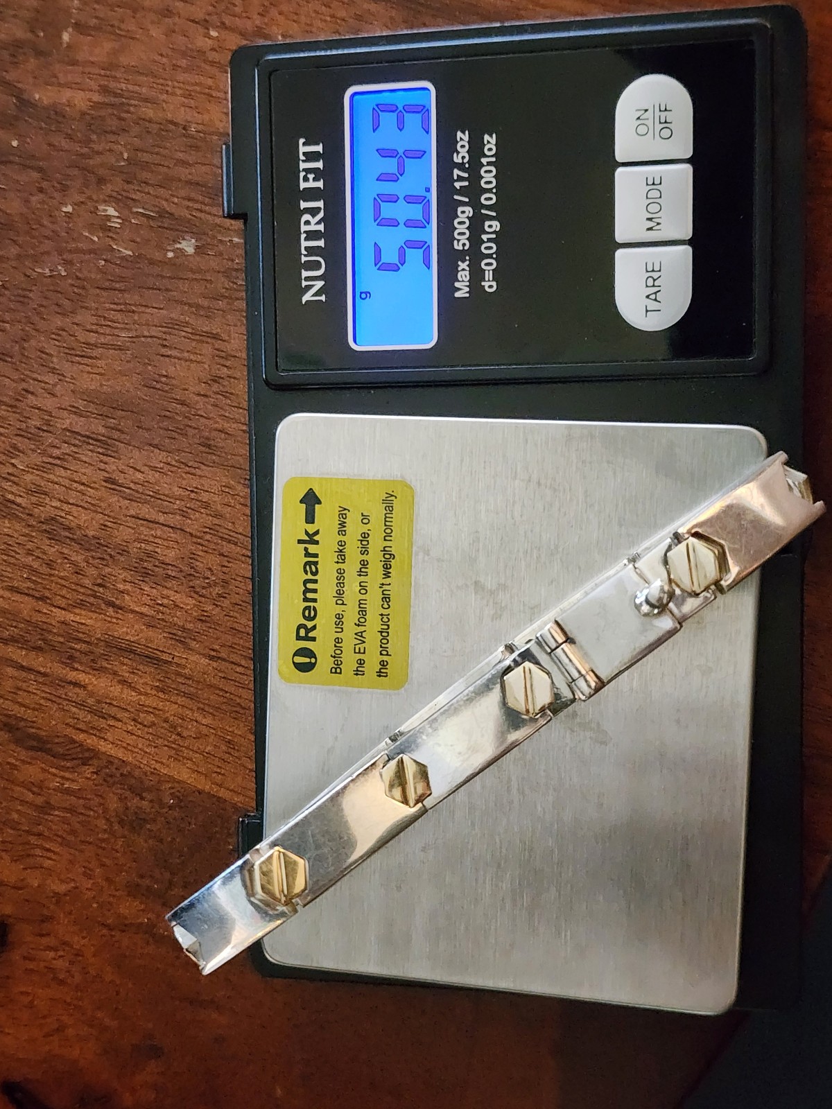 BAYANIHAN 925 STERLING SILVER AND 18K GOLD hinged BRACELET 42.6g.
