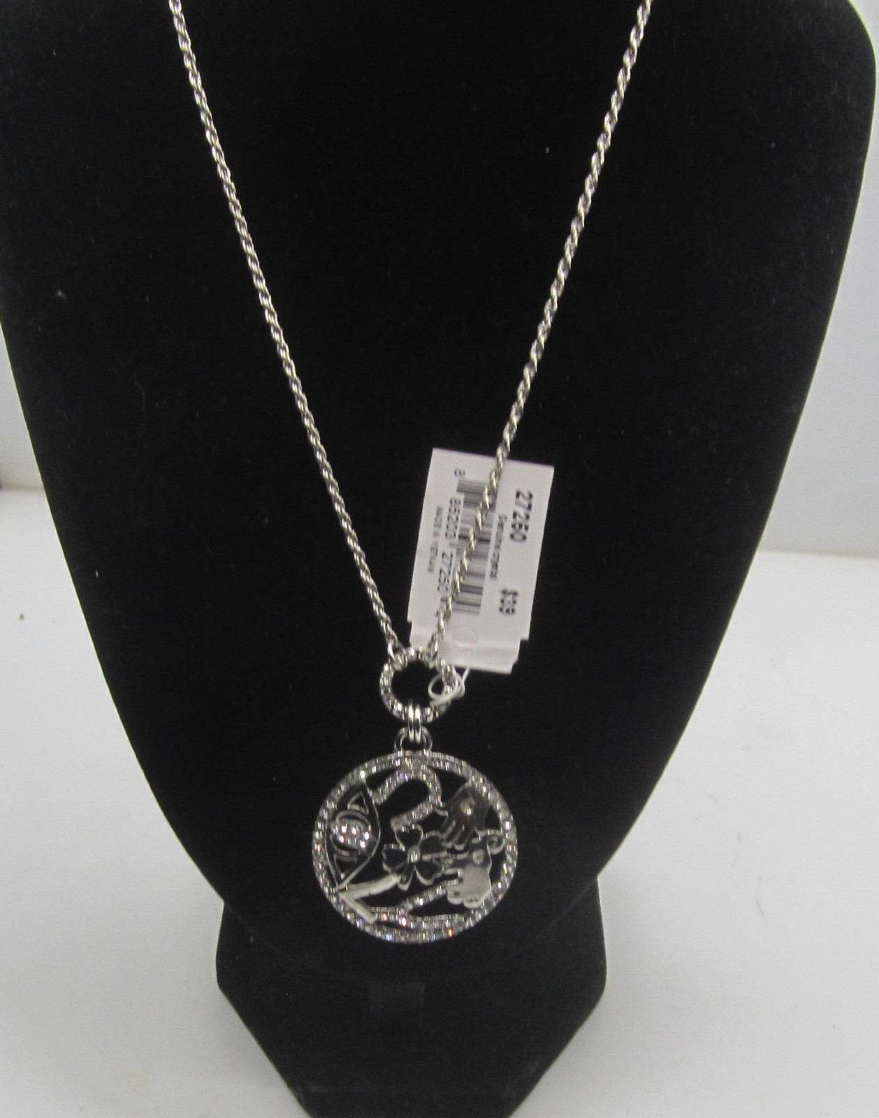 Cookie Lee Pendant Necklace with Elephant, Evil Eye, Horse Shoe, etc.
