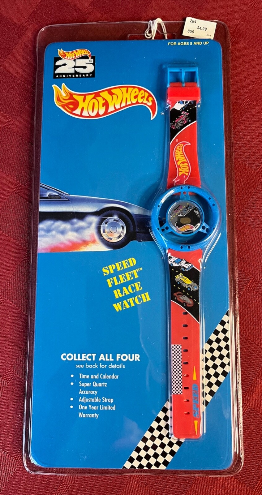 FOUR HOT WHEELS VINTAGE WRISTWATCH SET