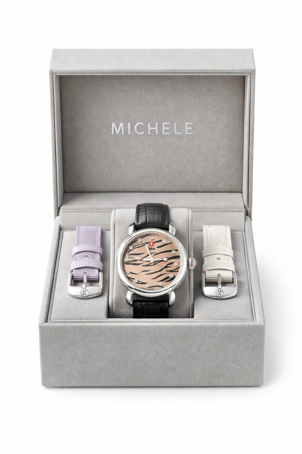 Michele MW03T00A0985 Tiger Dial Watch Swiss Diamond CSX Discontinued Rare