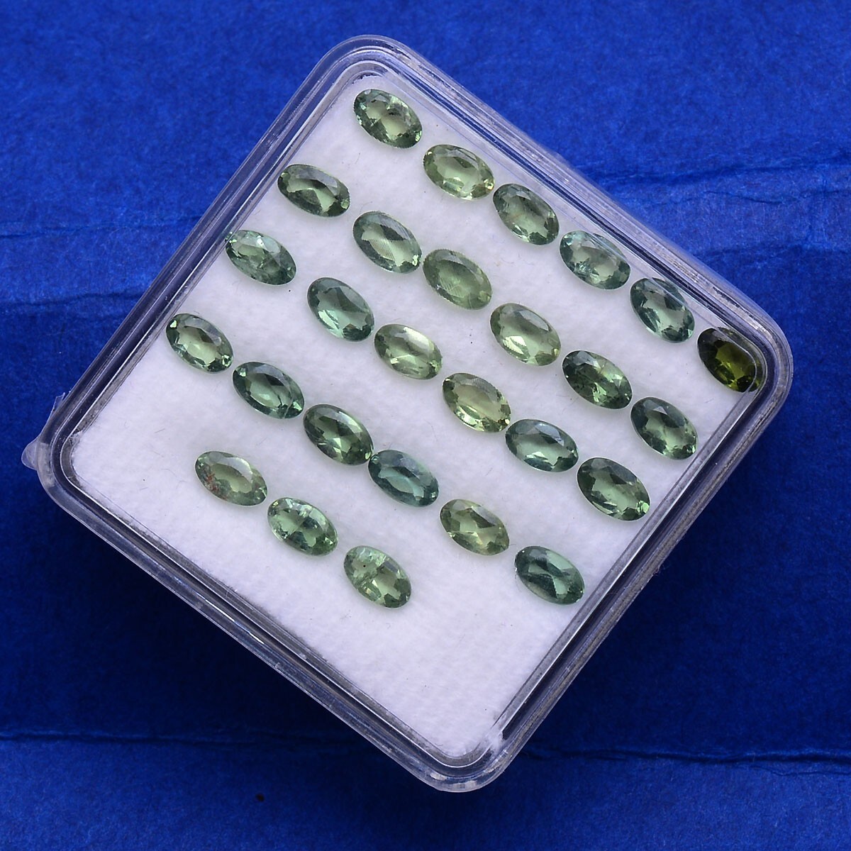 27 Pcs Natural Apatite 4mmx3mm Oval Faceted Cut Untreated Dazzling Gemstones Lot