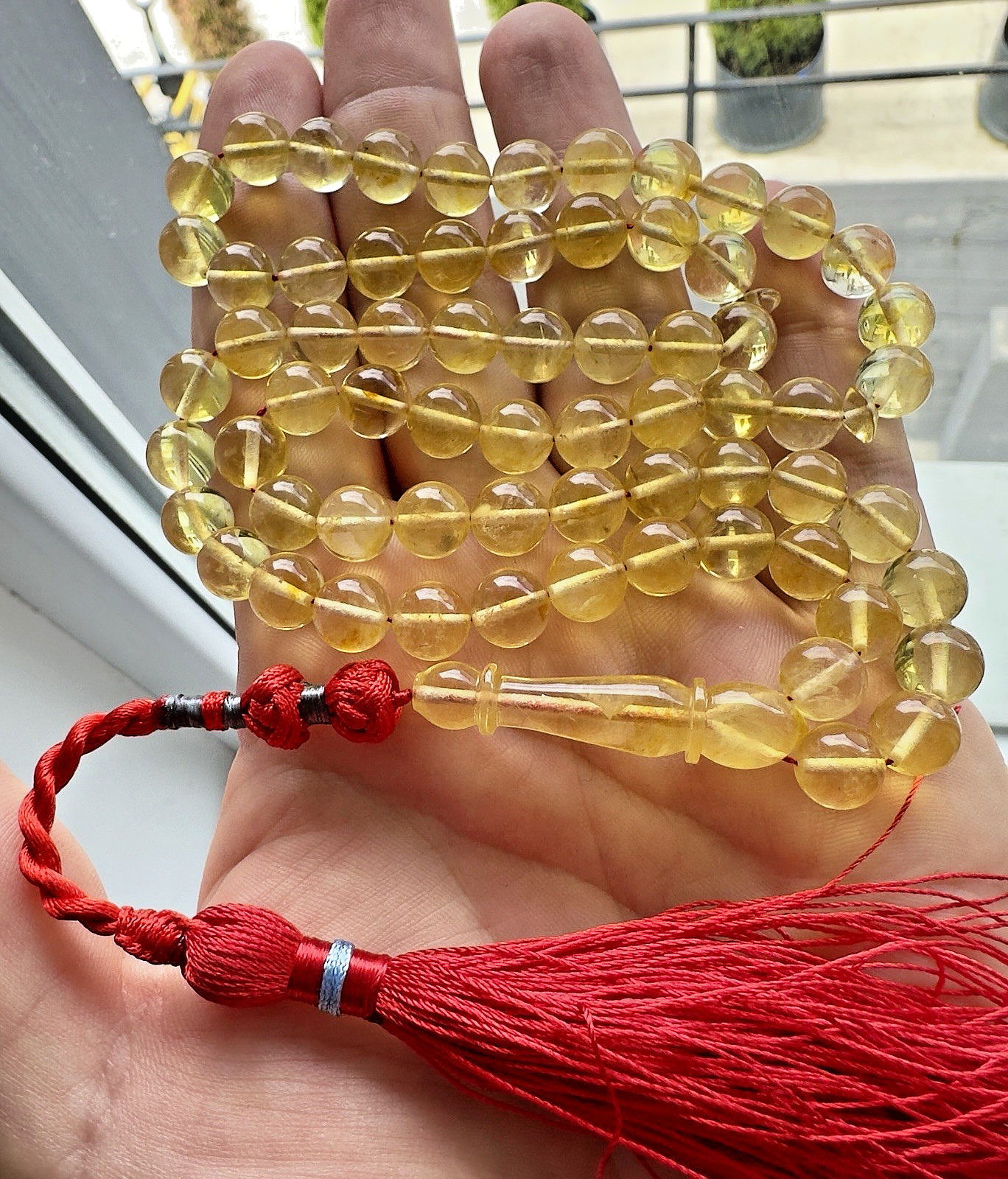 Natural Baltic Amber 29g. Islamic Prayer Rosary 9mm. 66 Beads Tasbih Misbaha