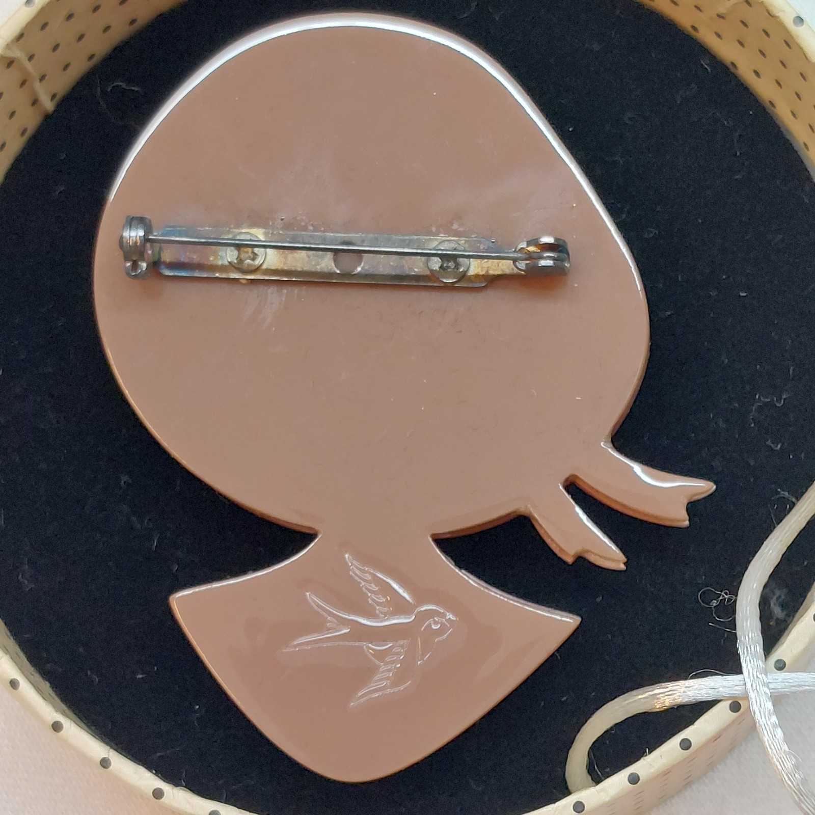 Erst Wilder Brooch Picnic Portrait Boxed Resin Sold Out