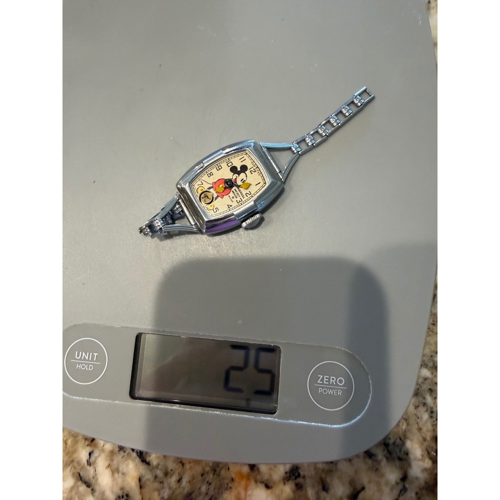 Vintage 1930s Ingersoll Mickey Mouse Watch Tonneau Case Mechanical USA Made