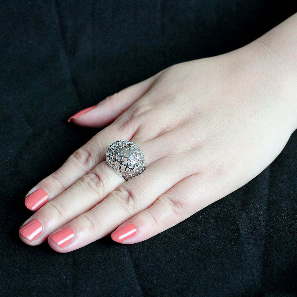 TK3802 – High polished (no plating) Stainless Steel Ring with NoStone in No