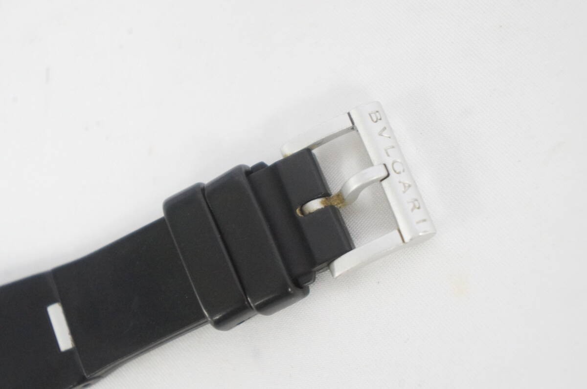 Authentic BVLGARI AL38A Mens Aluminum Wristwatch White dial Fast Shipping