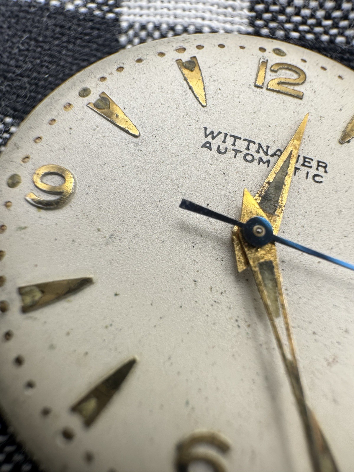 Vintage Men’s Wittnauer Automatic Wrist Watch Dial Mvmt For Repair 184