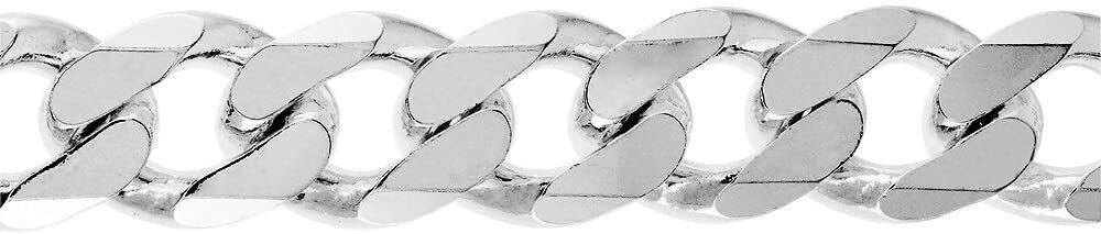 Sterling Silver Thick 9-17 mm Curb Link Bracelets Nickel Free Italy 7-10 inches