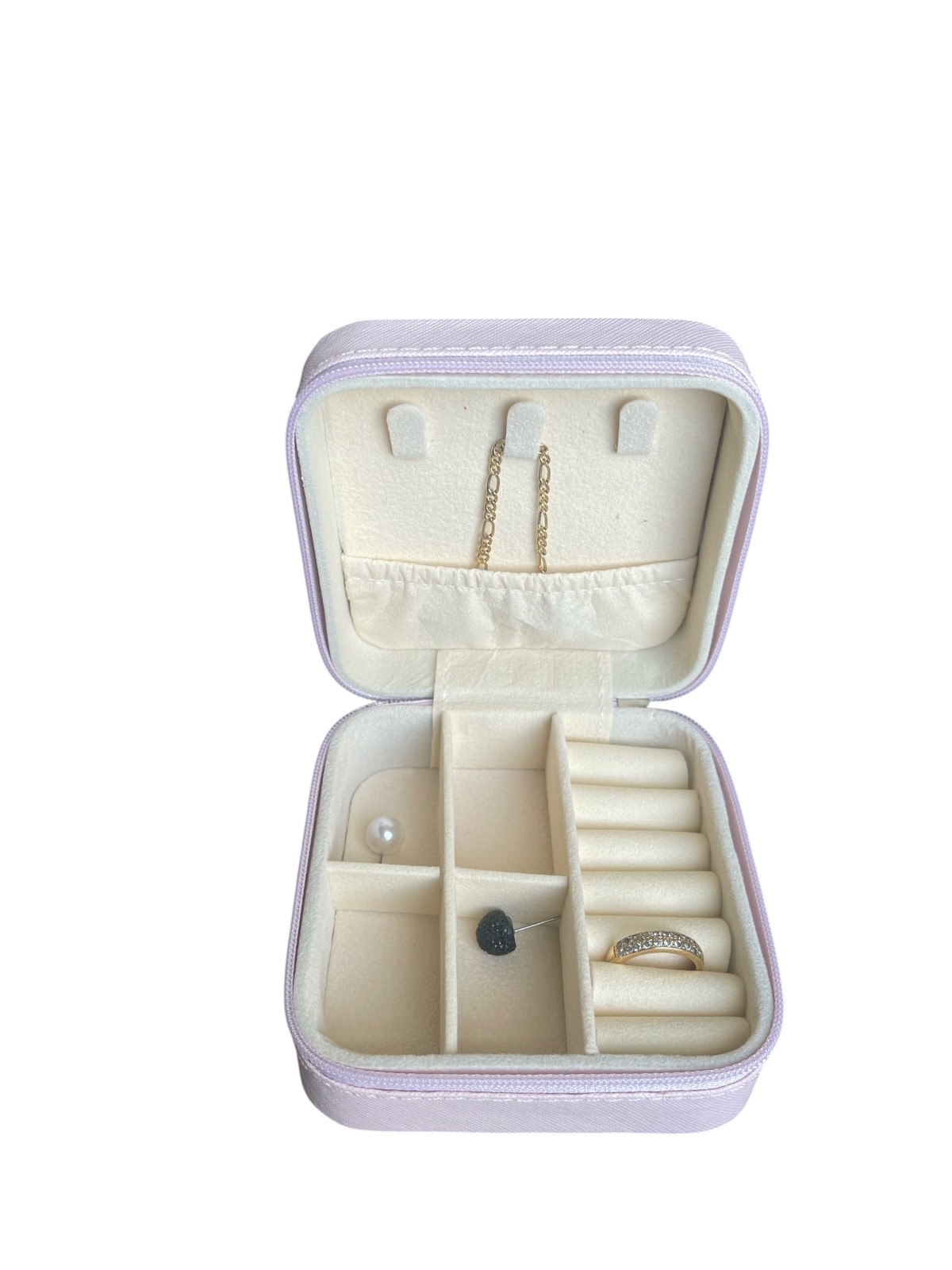 Small Travel Jewelry Organizer Case Portable Jewelry Box for Rings Earrings Gift