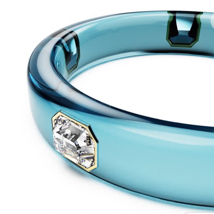 Swarovski Blue Dulcis Bangle Size M Medium Vibrant Crystal 5714390 NEW In Box💕
