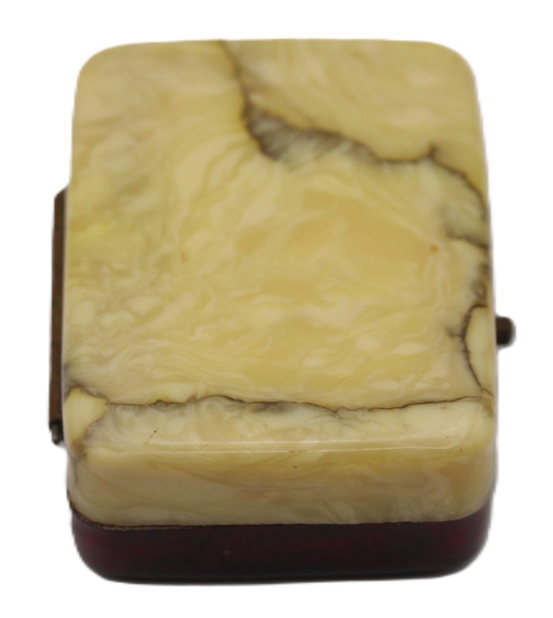 Bakelite Marbled Plastic Jewelry Box Jewelry Earrings Vintage