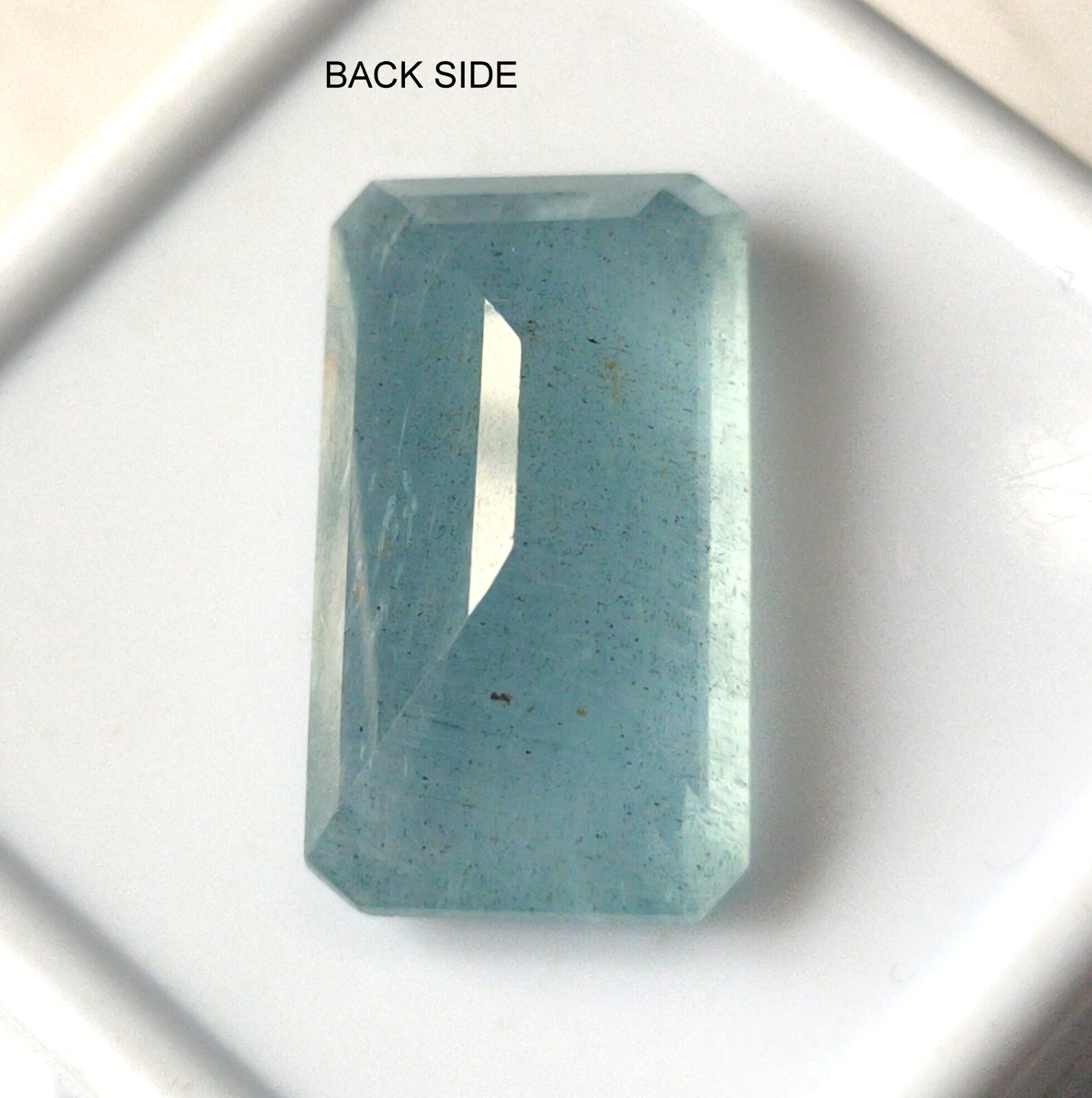 17.55 Carat Natural Aquamarine Blue 23X12.5 mm Rectangle Cut Faceted Gemstone