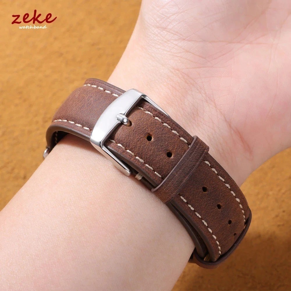 18mm 20mm 22mm Classic Genuine Leather Watch Band Strap Quick Release Wristband