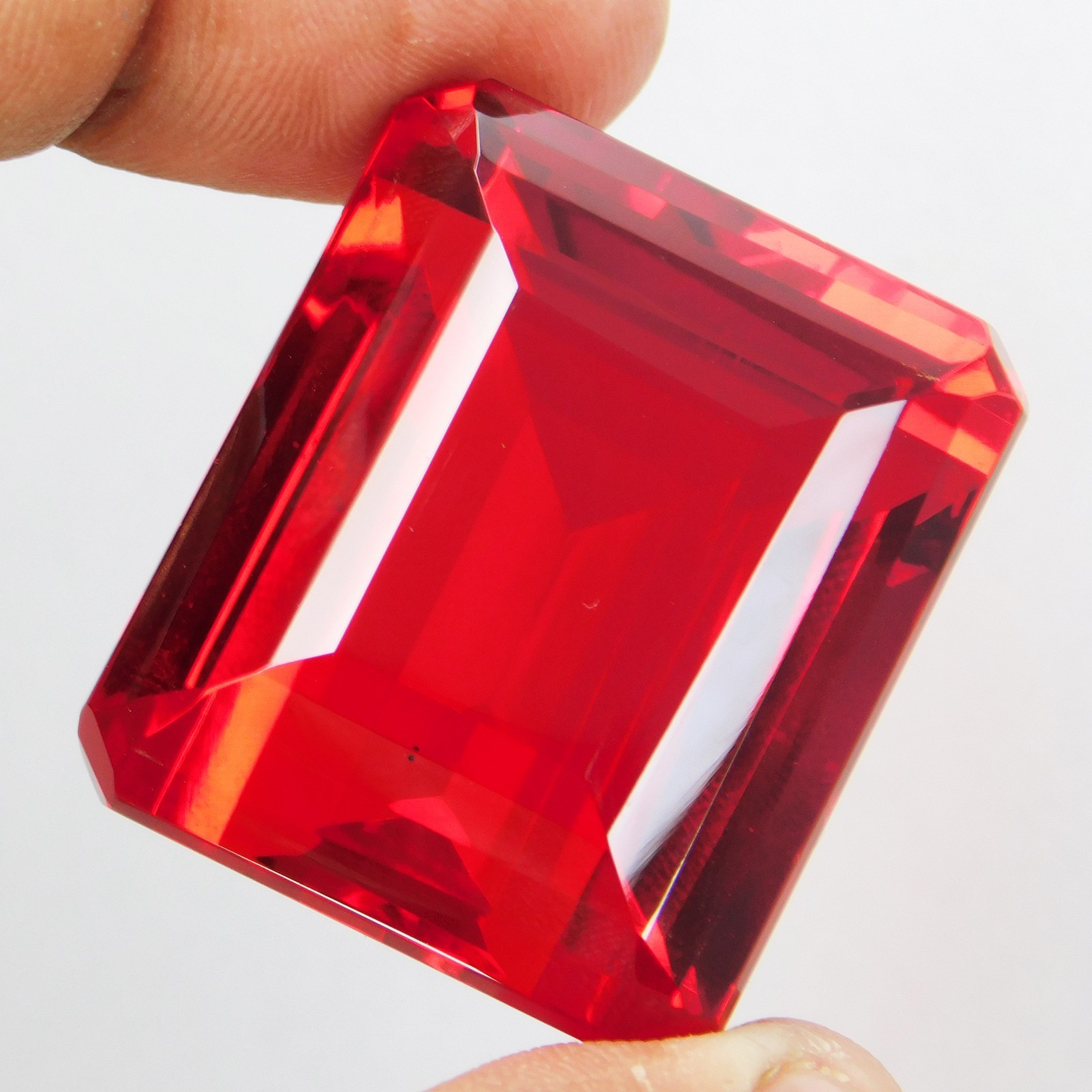 Natural Rare Almandine Red Garnet 160.40 Ct Certified Emerald Cut Loose Gemstone