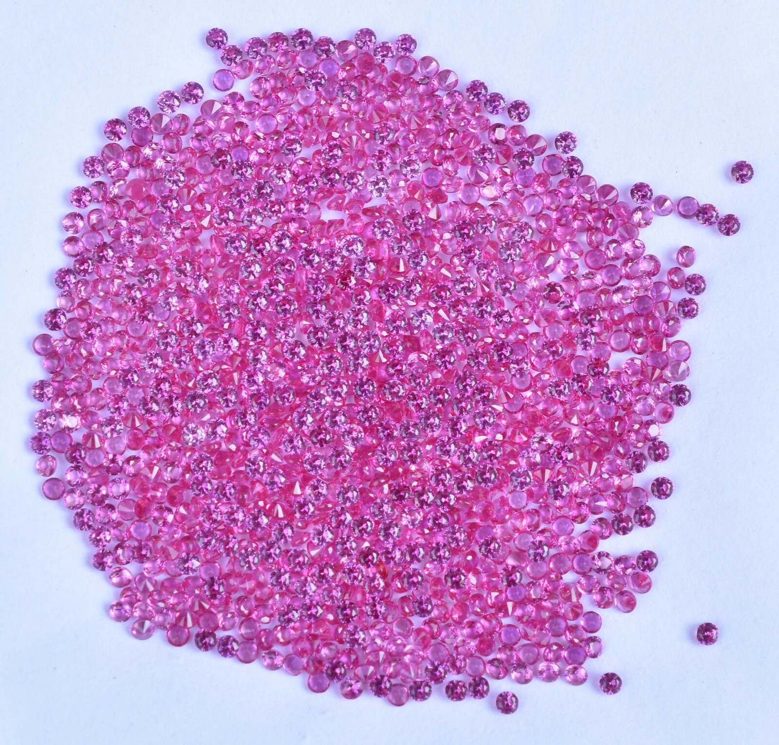 1000 Pcs Natural Red Pink Ruby Round 1.00 mm Quality Treated Loose Gemstone