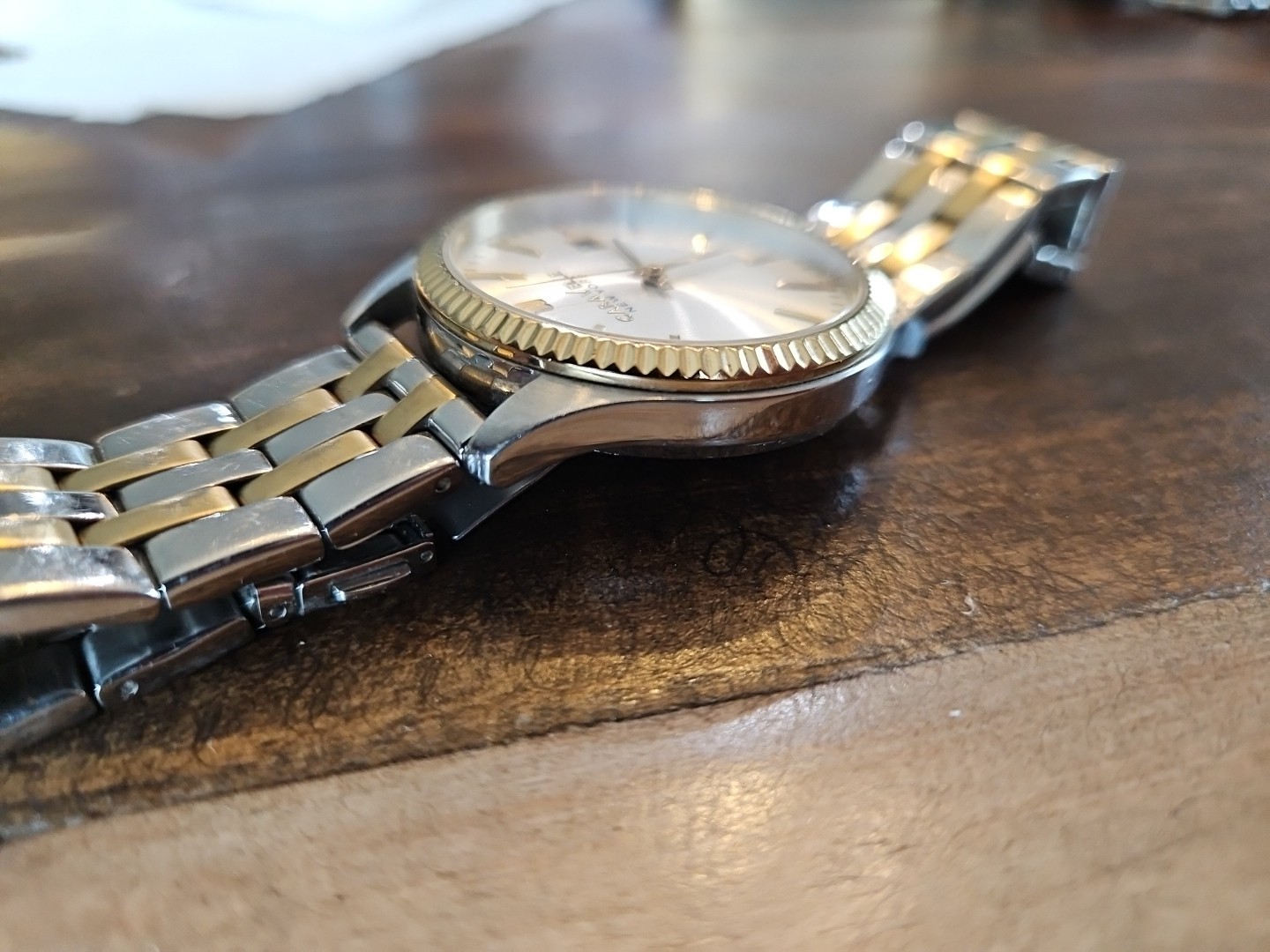 Caravelle New York by Bulova Men’s Watch 45B129 Two-Tone Silver Dial Date 41mm