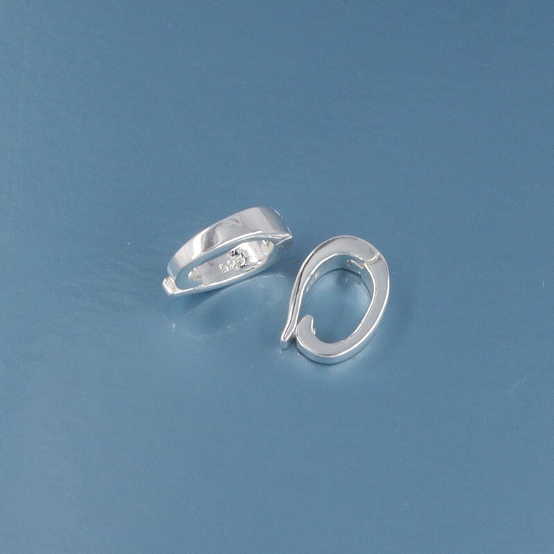2 Sterling Silver Hinged Pendant Bail Connector/Shortener/Enhancer 9mm #33466