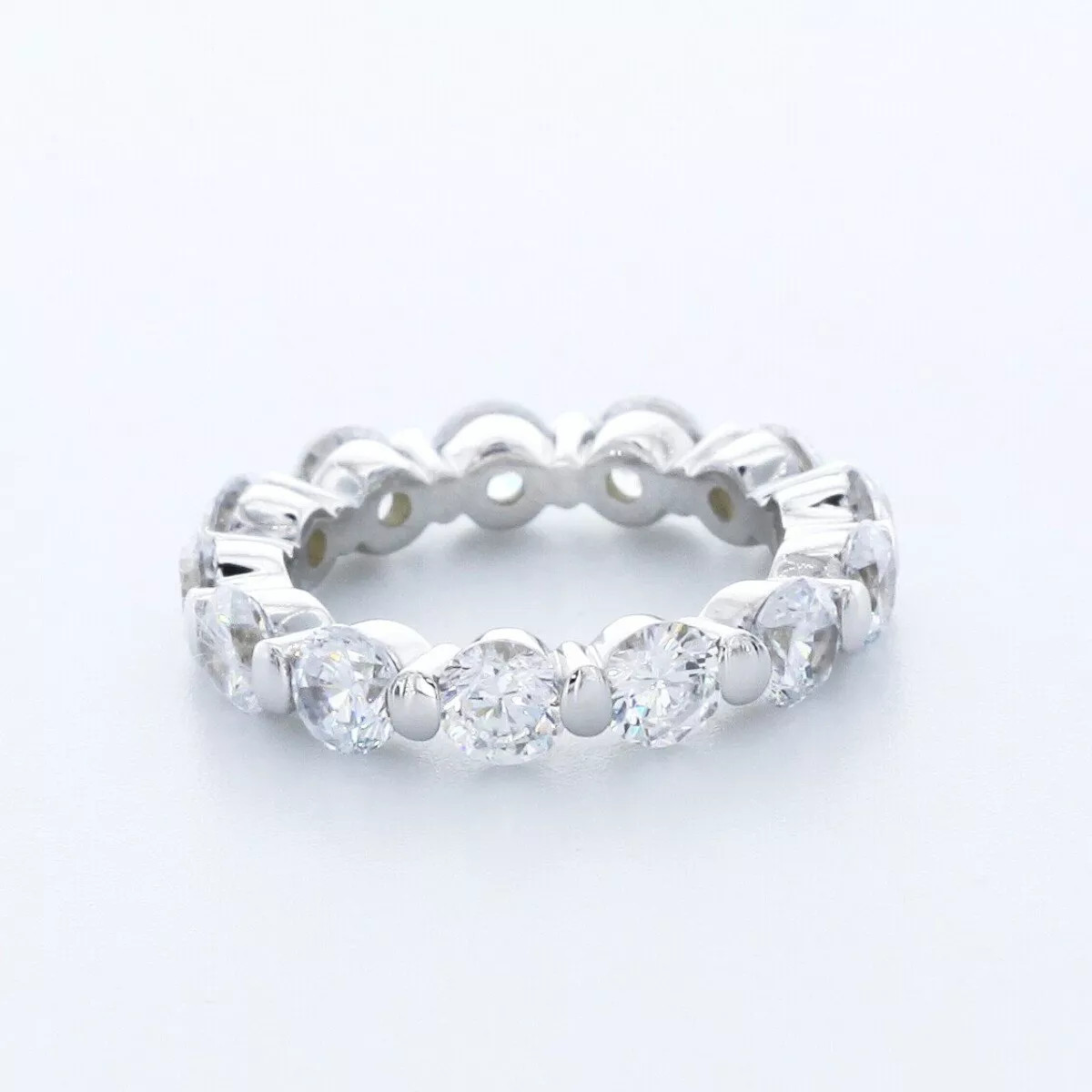 Eternity Wedding Ring Classic Solid 14K Gold 2.75 CT Round Natural Diamond G SI1