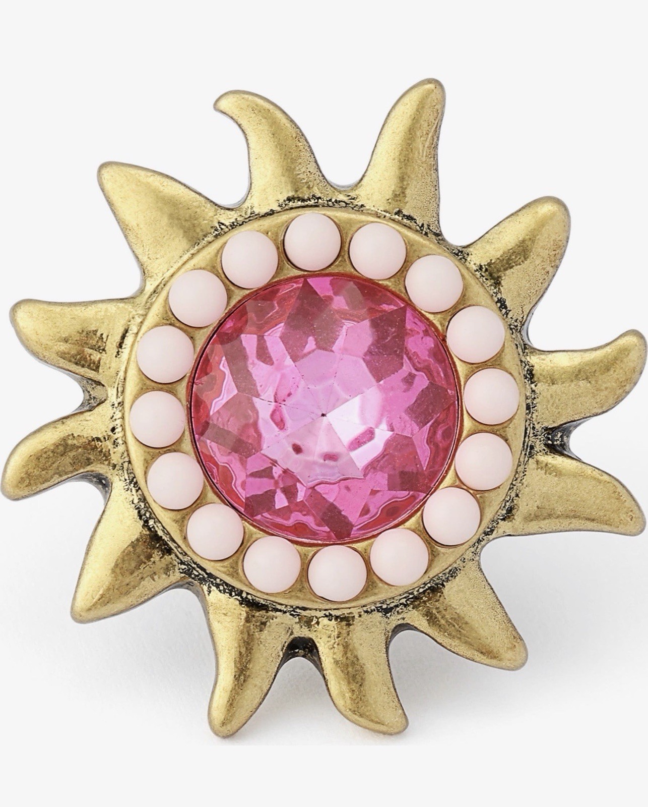 Kurt Geiger London Sunburst Crystal Embellished Cocktail Ring Sz 9