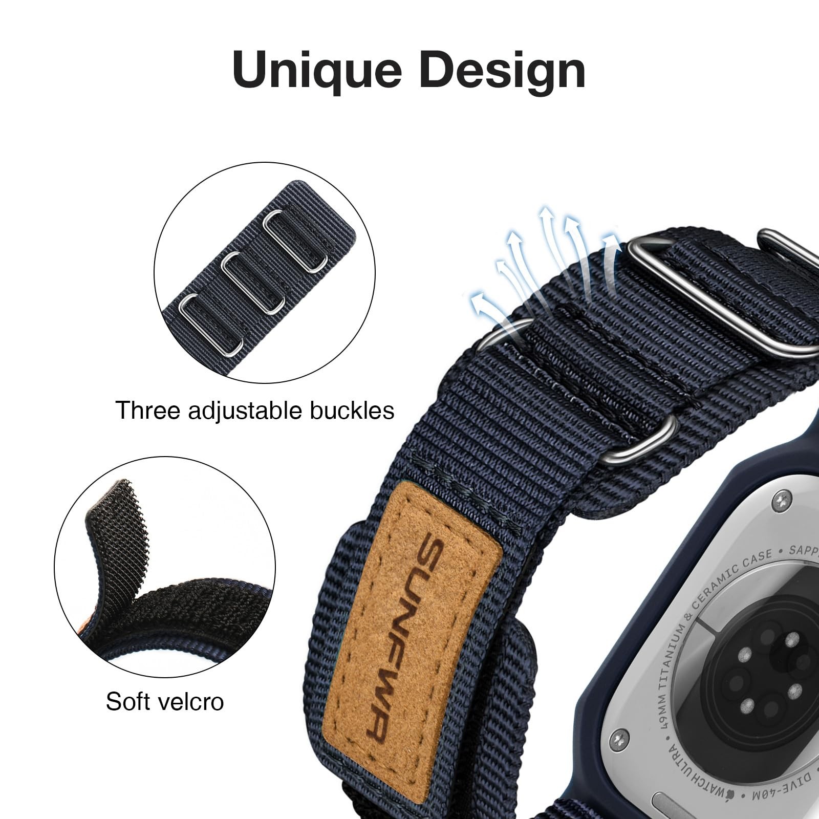 SUNFWR Bands Compatible with Apple Watch 46mm Series 11/10 with Case,Rugged N…