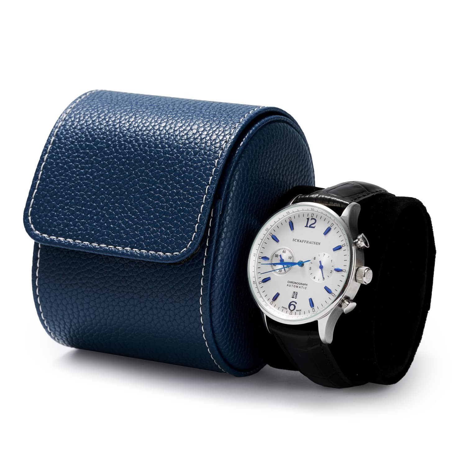 Luxury Leather Travel Watch Case – Portable Jewelry Organizer for Men & Women –