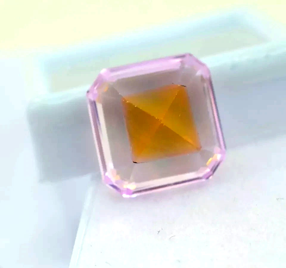 AAA 11.50Ct Splended Certified Natural Pitambari Sapphire Loose Asscher Gemstone