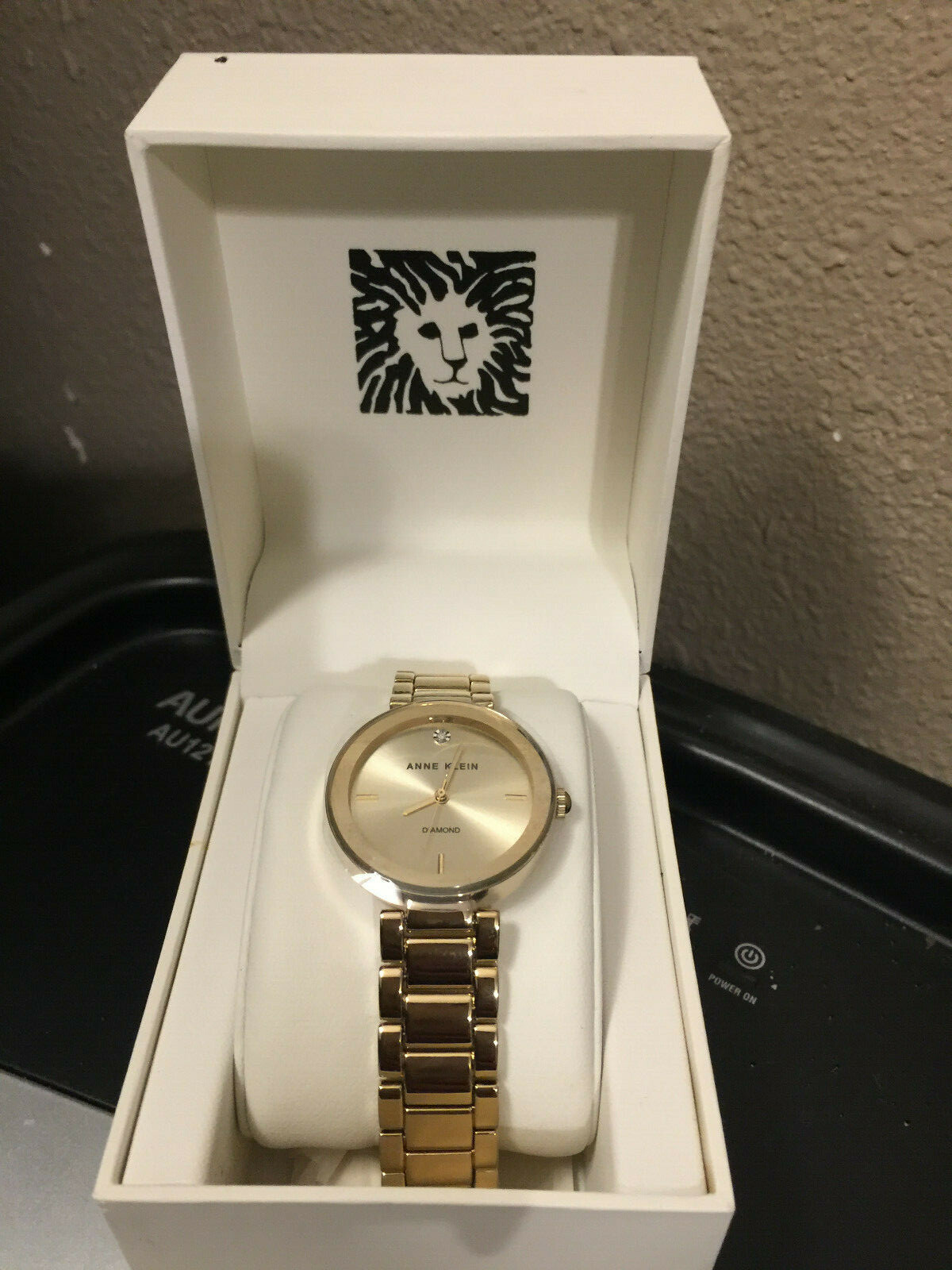 Ladies Genuine Diamond Dial Bracelet Watch (AK/1362CHGB) NWT, Japanese Quartz.
