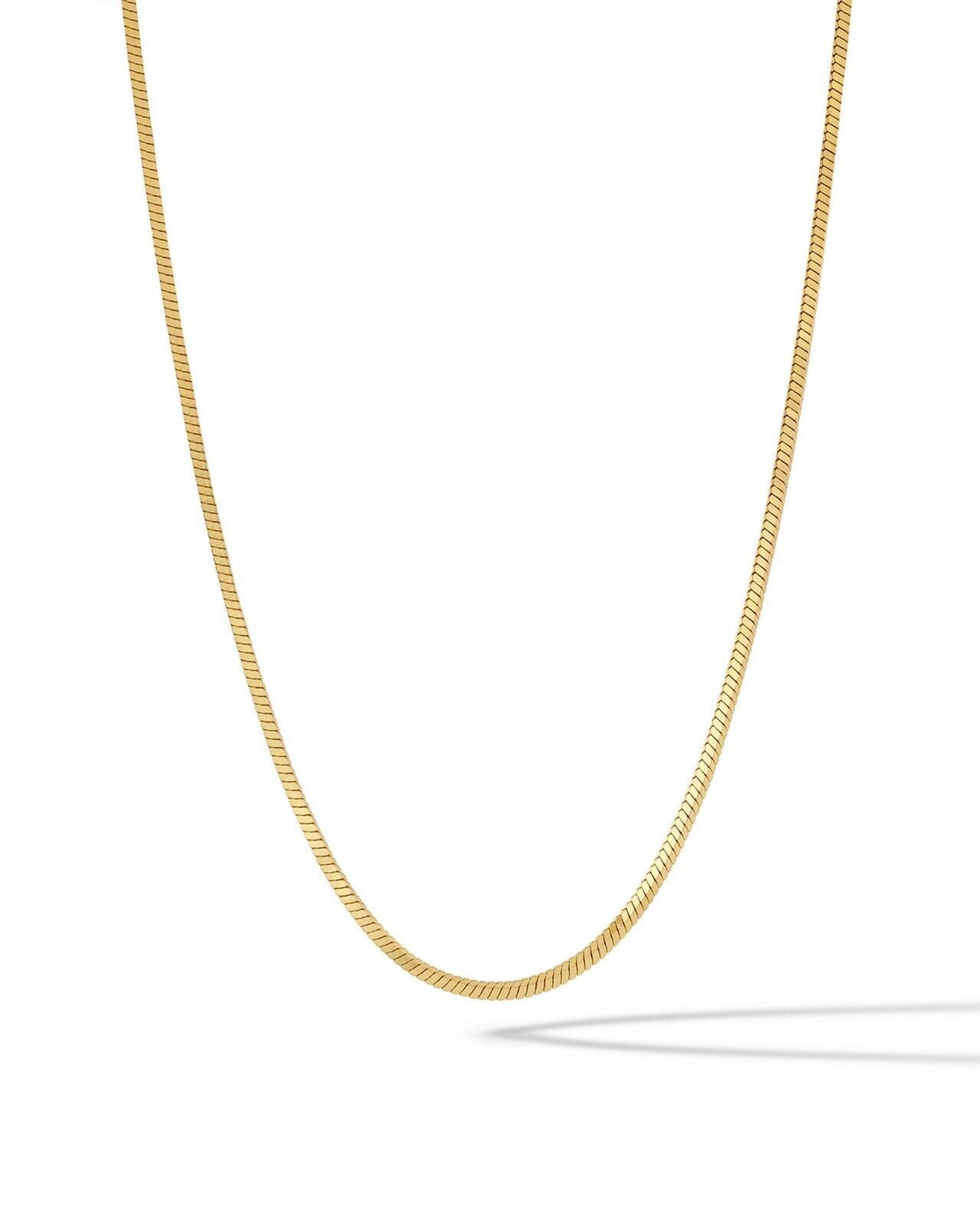 14k Gold Plated Over 925 Sterling Silver Diamond Cut Snake Chain Necklace
