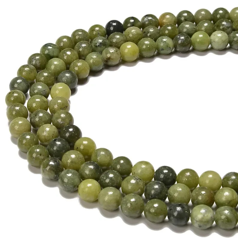 Green Jade Smooth Roundelle Beads 4mm 6mm 8mm 10mm 12mm Jade Chakra Beads
