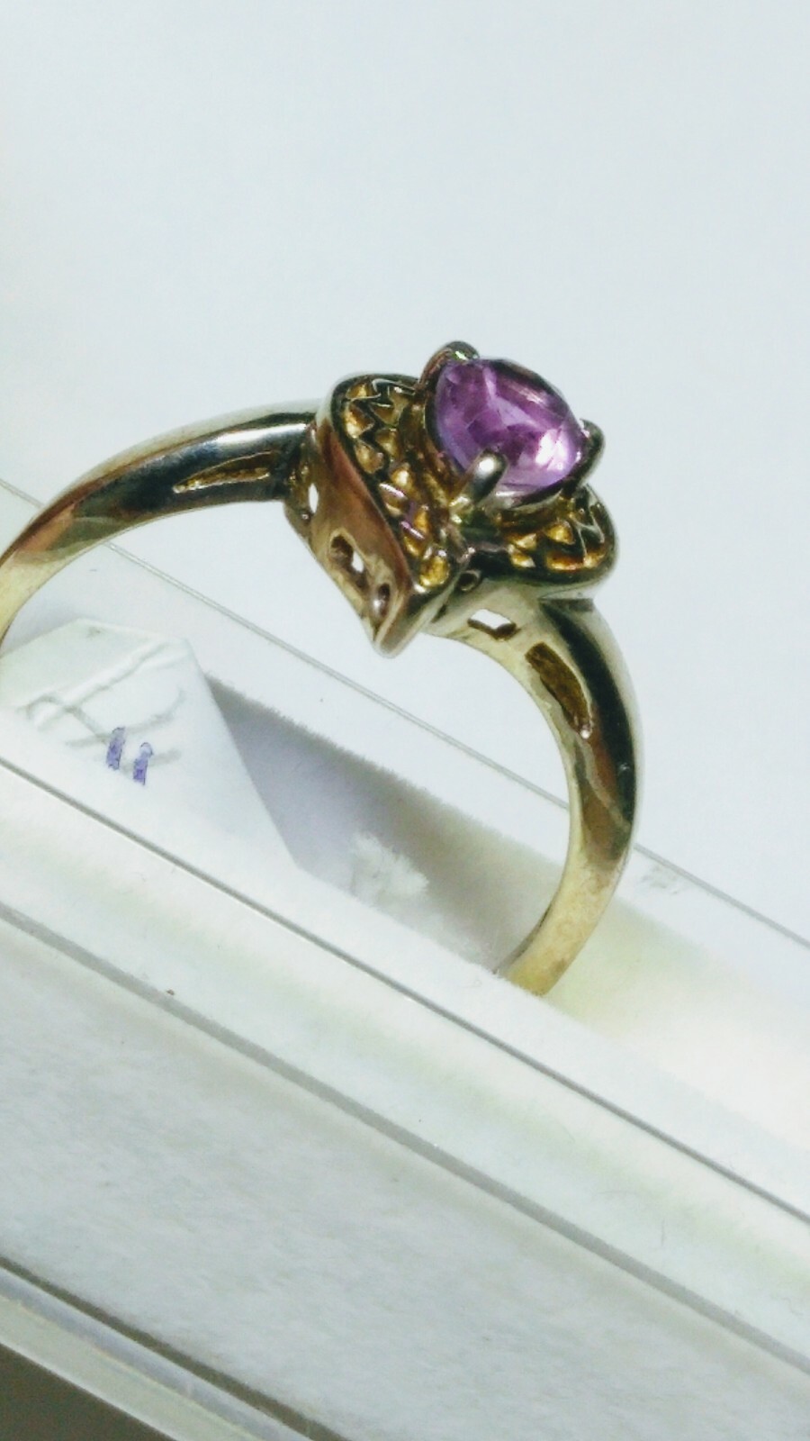 LOVELY NATURAL AMETHYST IN.925 STERLING SILVER DESIGNER RING IN SIZE 9.0-9.25!