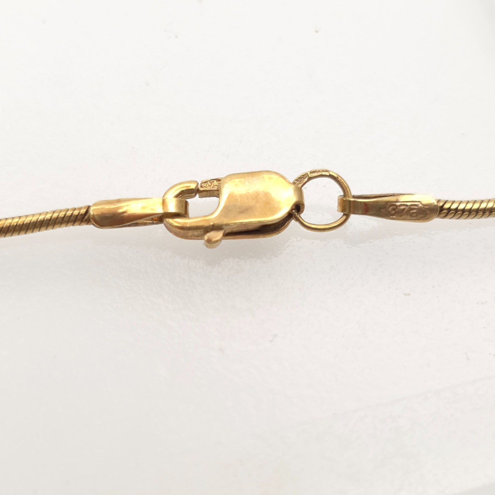 9ct Yellow Gold Vintage Round Snake Chain – 18″ Inch / 46cm