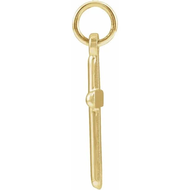 14K Gold Die-Struck Cross Pendant 16.8×9 mm w/ Gold-Filled Chain – Bestseller