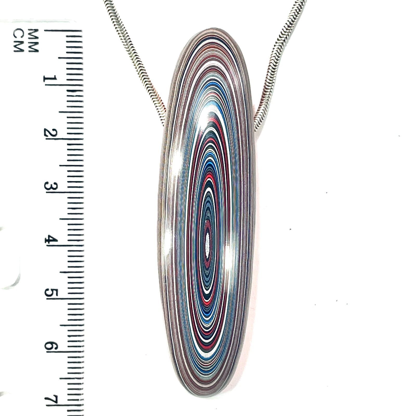 DVH Joose Orange Jeep Fordite Bead Pendant Michigan 69x18x13mm (6617)