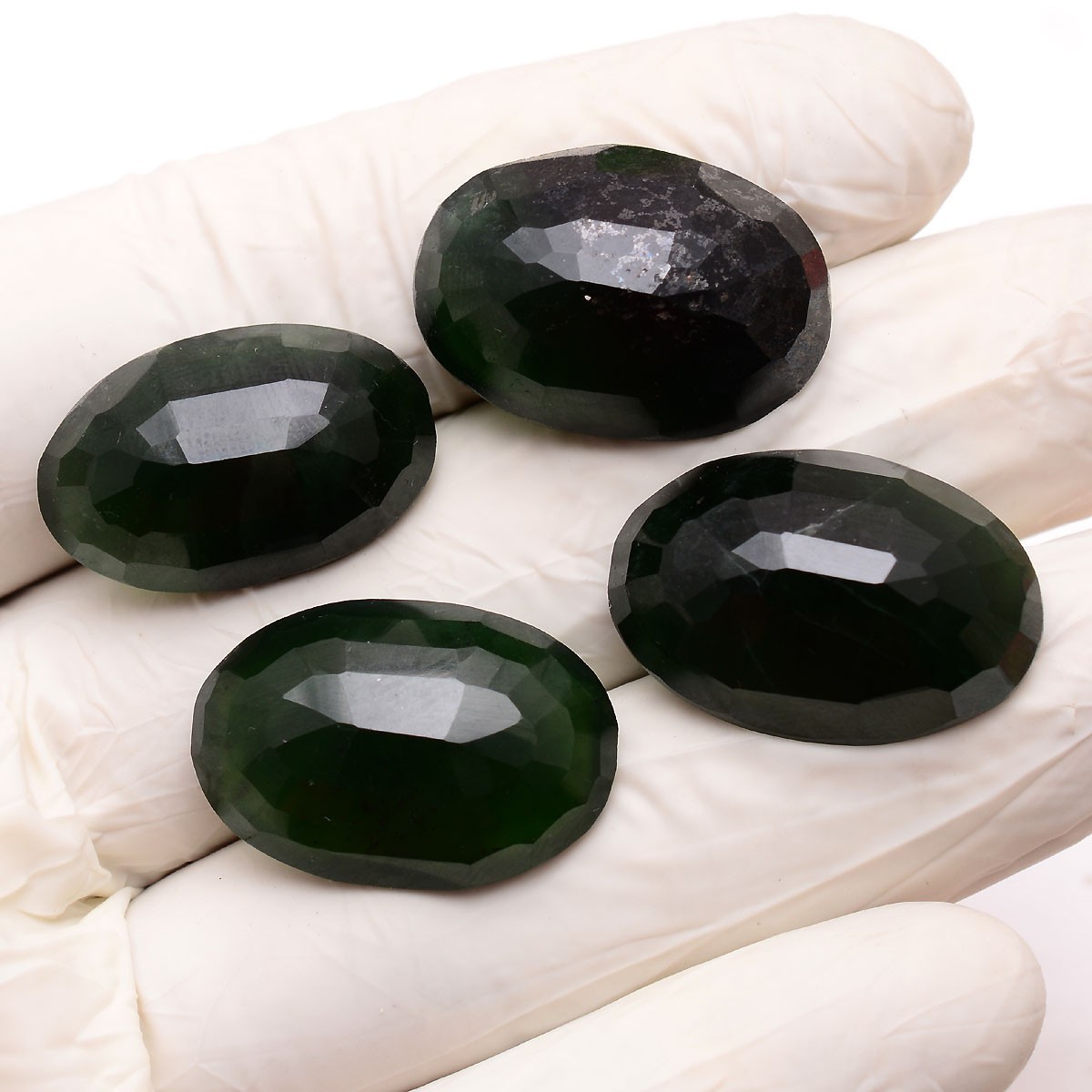 4 Pcs Natural Serpentine Oval Cut 23.98mm-25.60mm Untreated Loose Gemstones Lot