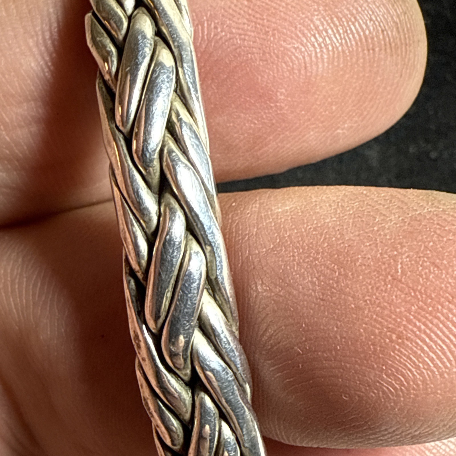 Cuff Bracelet Women’s Sterling Mexican One Ounce 7mm 6 1/4” Circumference Inside