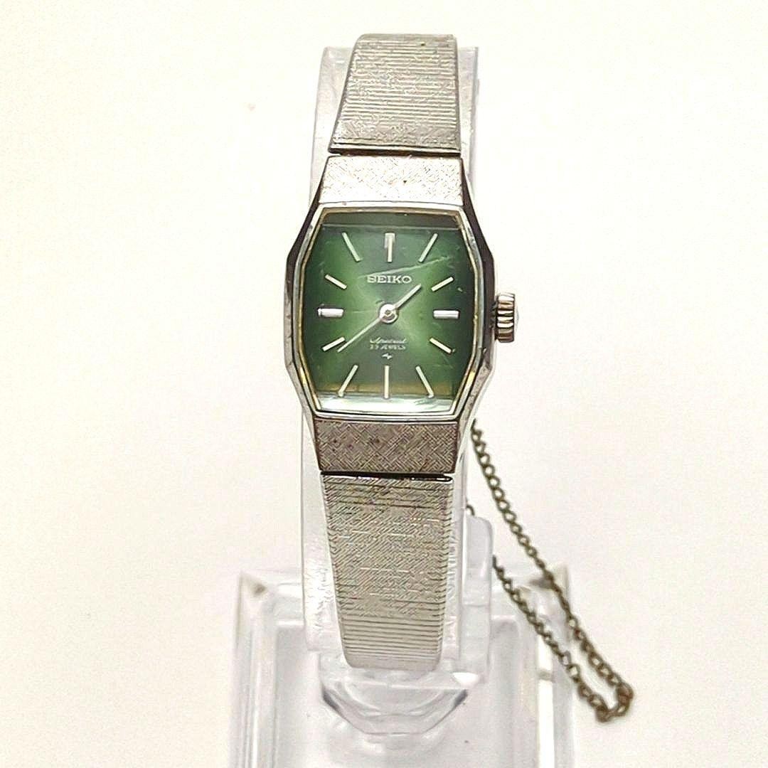 Working condition SEIKO ladies’ manual winding watch, cut glass, octagon sha