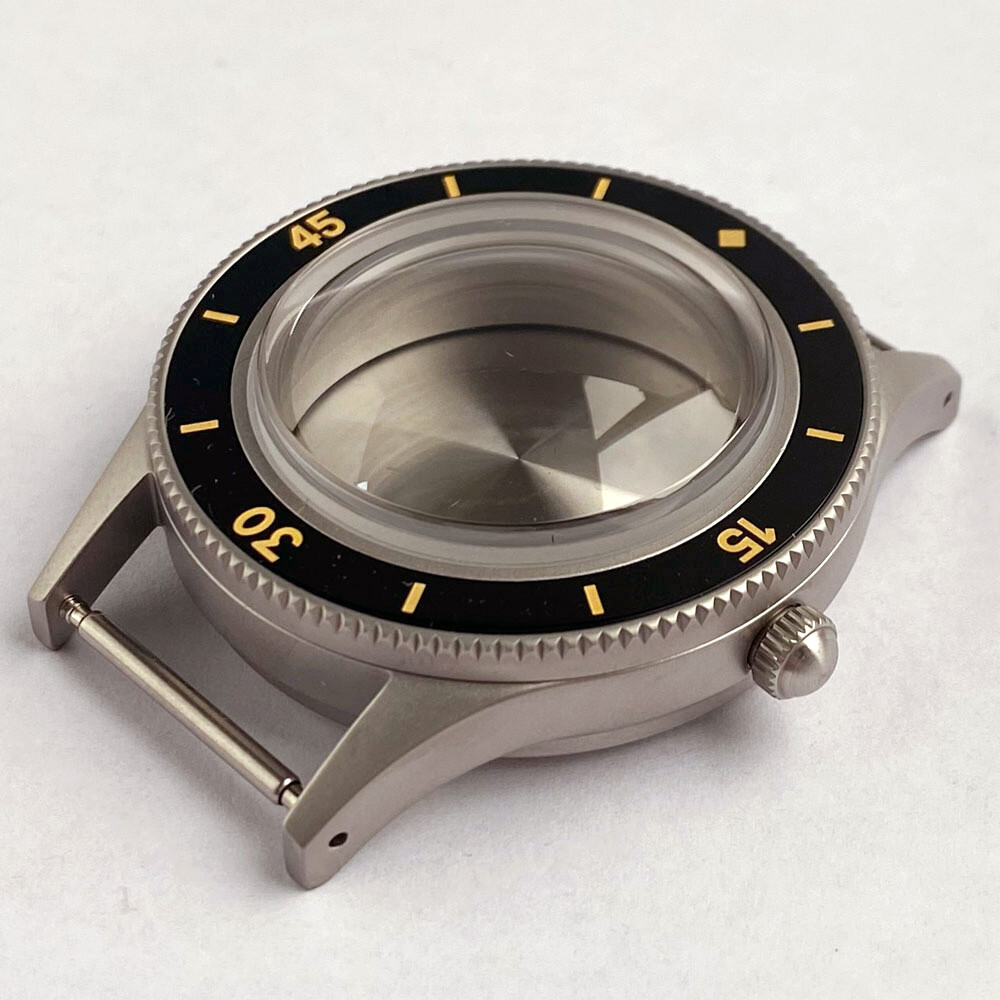 Vintage For 50-Fathoms 200M Dive Watch Case Dial Fit NH35A PT5000 Domed Sapphire