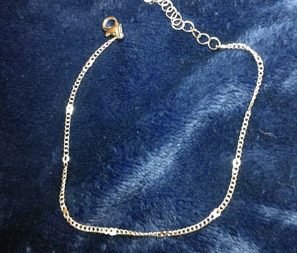 Bracelet Anklet Silver Men’s Women’s Small Chain Link Type 9″-11″ Adjust Jewelry