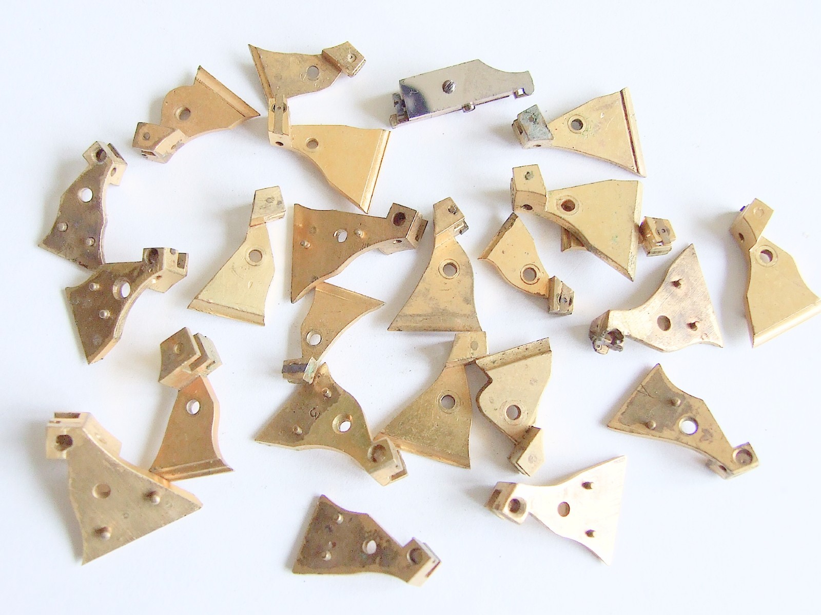 Lot of verge fusee pocket watch potence or balance bridges. Parts