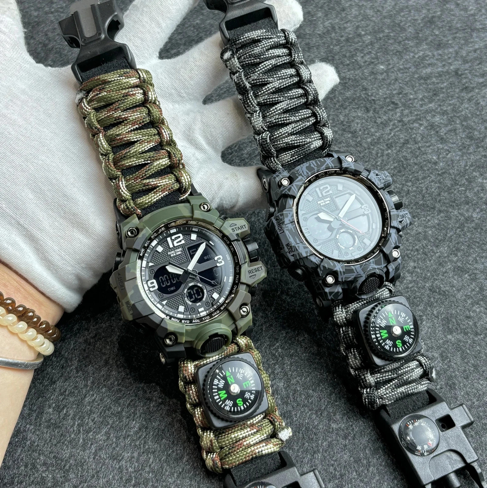Military Watches Men’s Camouflage LED Digital Watch Outdoor Survival Watch