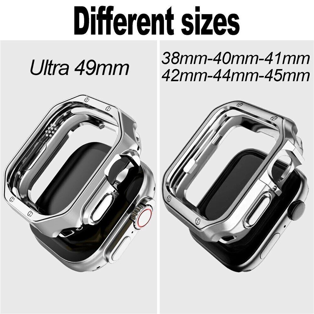Titanium Metal Band Strap+TPU Case For Apple Watch Ultra 3 11 10 9 8 7 6 38-49mm