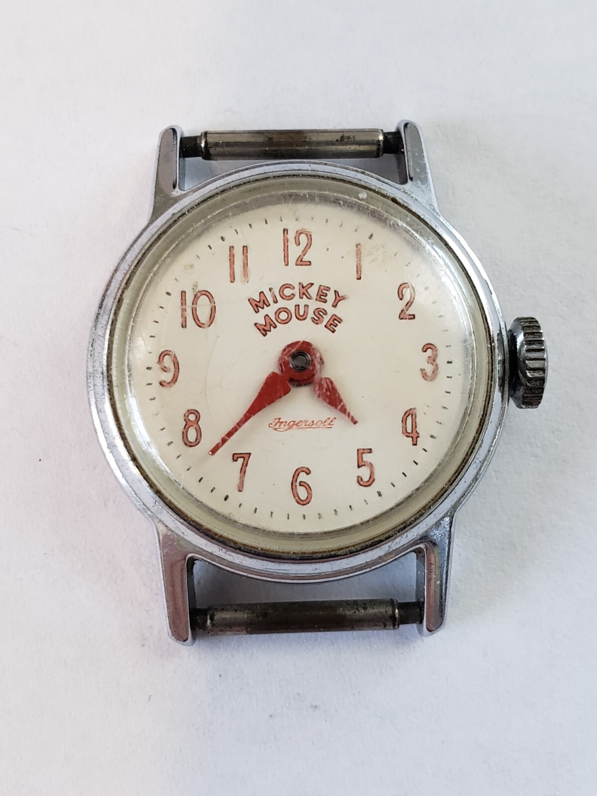 Vintage Ingersoll US Time Disney Mickey Mouse Wind-up Watch 1960’s For Parts