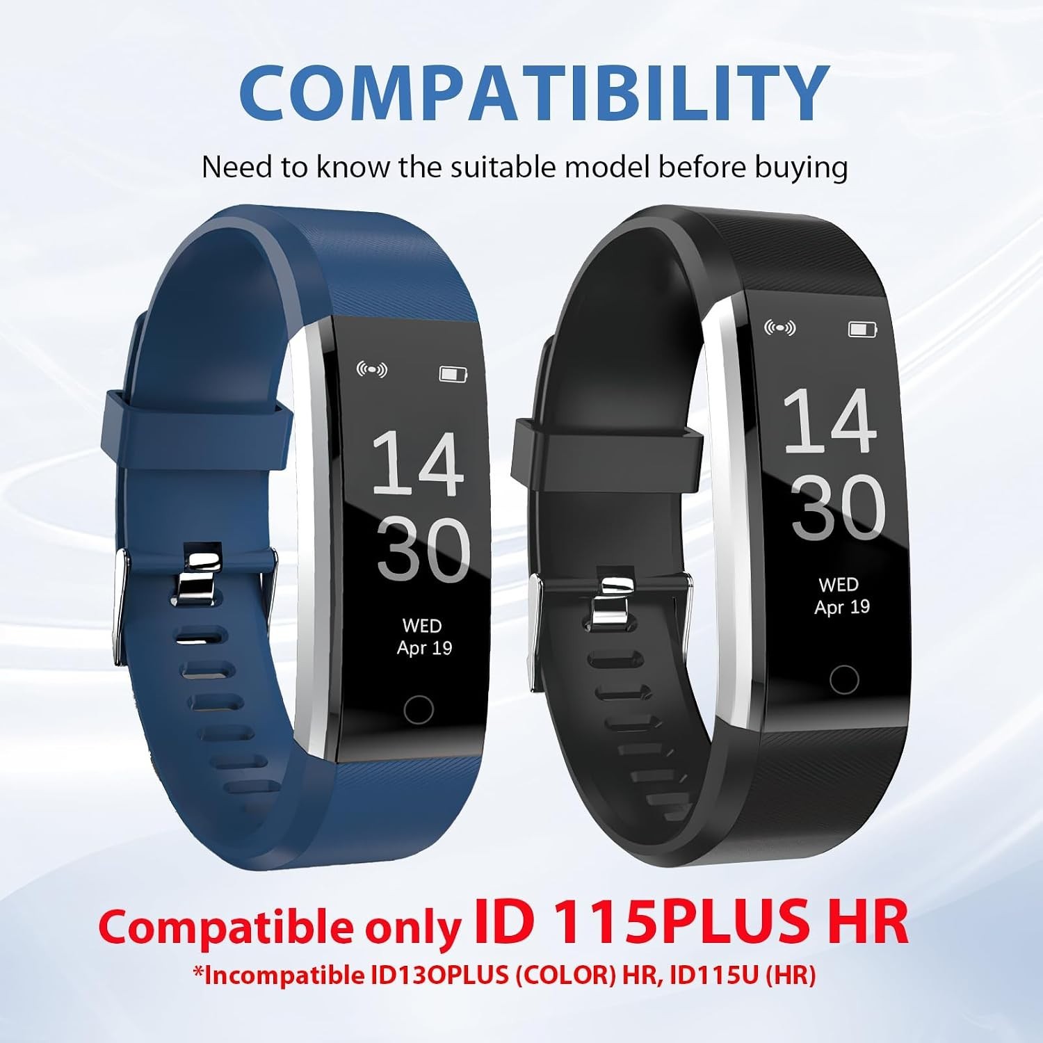 Watch Bands Compatible with ID115 Plus HR Fitness Tracker, Replacement Veryfi…