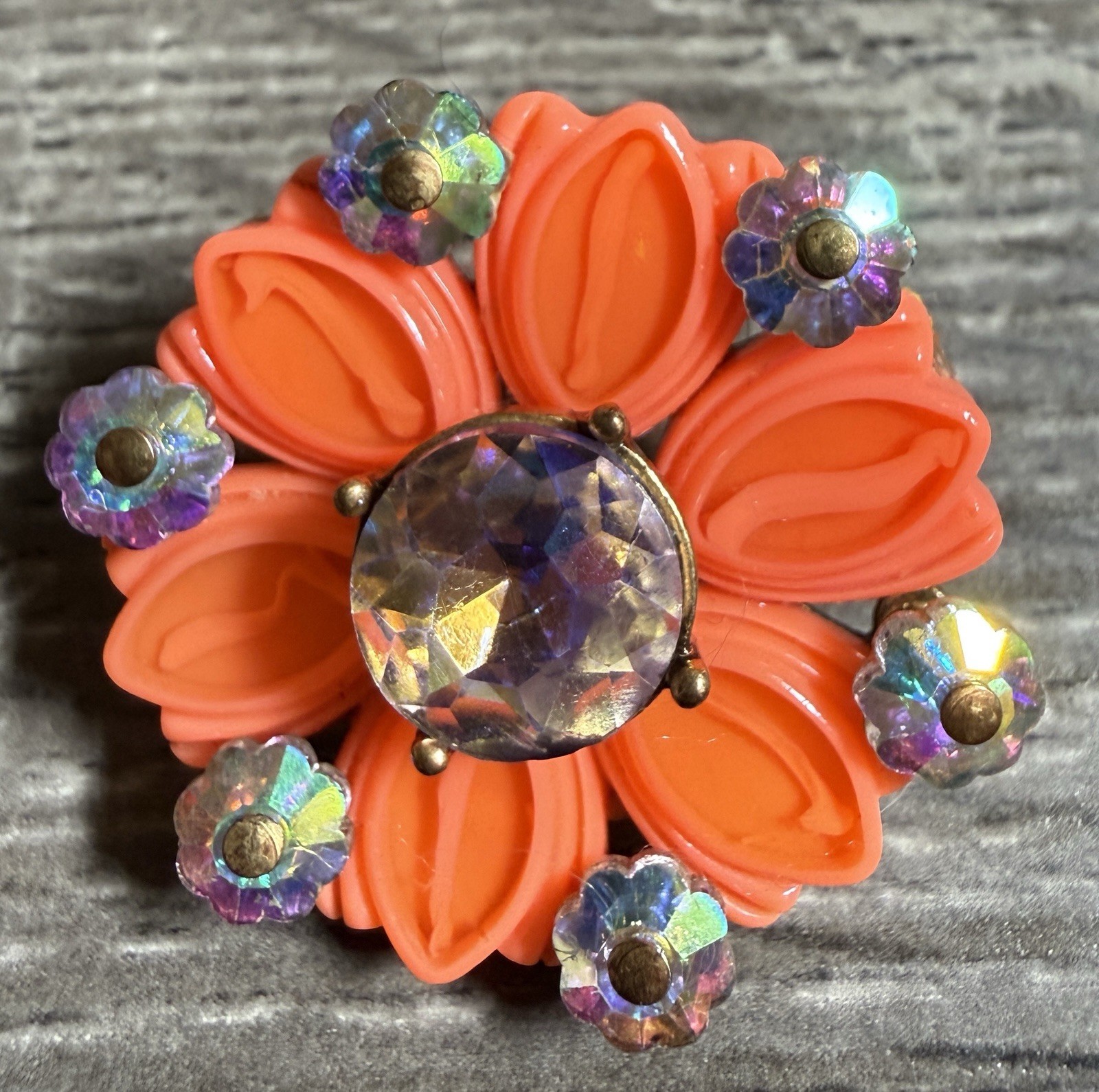 J. Crew Orange Cosmos Pierced Earrings